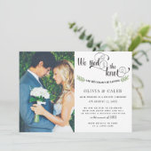 We hebben de knot Wedding Reception Kaart (Staand voorkant)