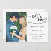 We hebben de knot Wedding Reception Kaart (Voorkant / Achterkant)