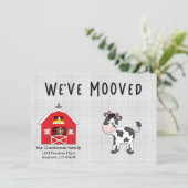 We hebben de Koe in Barnyard New Address Notice be (Staand voorkant)