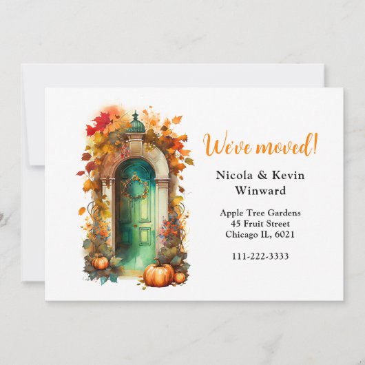 We hebben de kransdeur van de herfst-Herfst verpla Aankondiging (Voorkant)