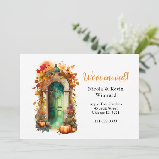 We hebben de kransdeur van de herfst-Herfst verpla Aankondiging (Staand voorkant)