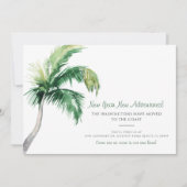 We hebben de kustpalm nieuwjaar verplaatst aankondiging (Voorkant)