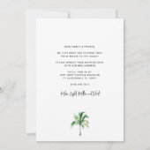 We hebben de kustpalmboom verplaatst aankondiging (Achterkant)