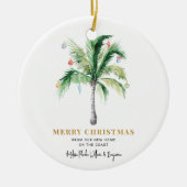 We hebben de kustpalmboom verplaatst die Kerstmis Keramisch Ornament (Voorkant)