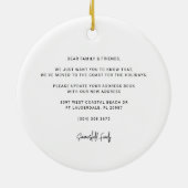 We hebben de kustpalmboom verplaatst die Kerstmis Keramisch Ornament (Achterkant)