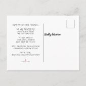 We hebben de kustpalmboomfoto verplaatst aankondigingskaart (Achterkant)