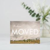 We hebben de landschapsfoto verplaatst aankondigingskaart (Staand voorkant)