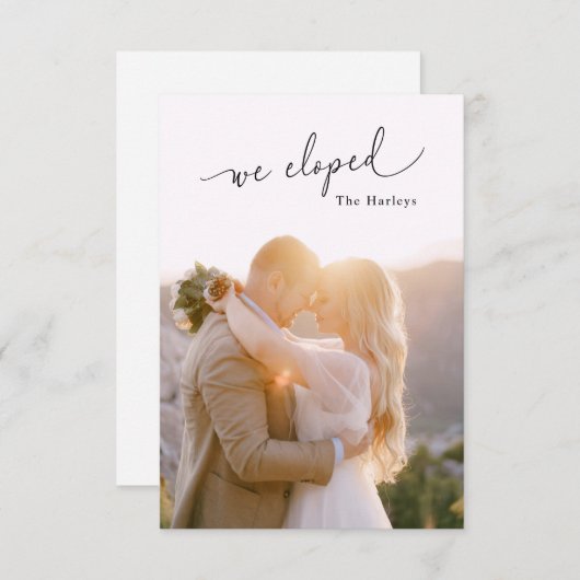 We hebben de liefdevolle aankondiging van de bruil (Voorkant / Achterkant)