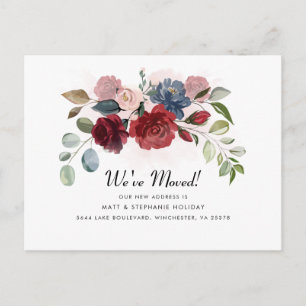 We hebben de mededeling van Floral New Address Mov Aankondigingskaart