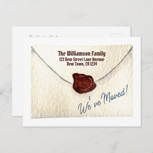 We hebben de middeleeuwse monogram bewegende aanko aankondigingskaart (Voorkant / Achterkant)