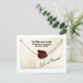 We hebben de middeleeuwse monogram bewegende aanko aankondigingskaart (Staand voorkant)