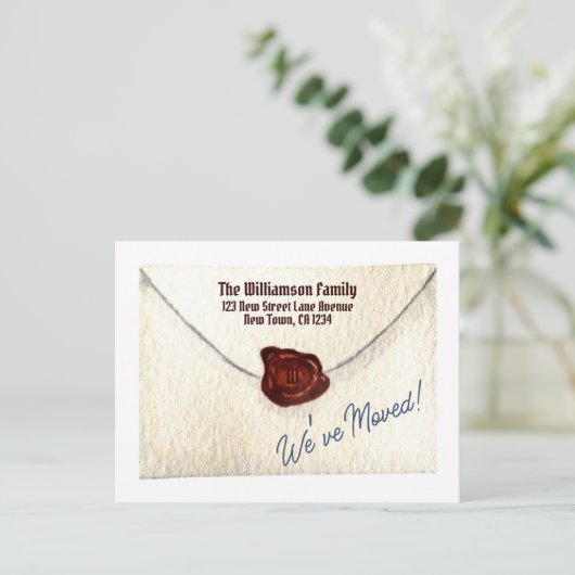 We hebben de middeleeuwse monogram bewegende aanko aankondigingskaart (Staand voorkant)