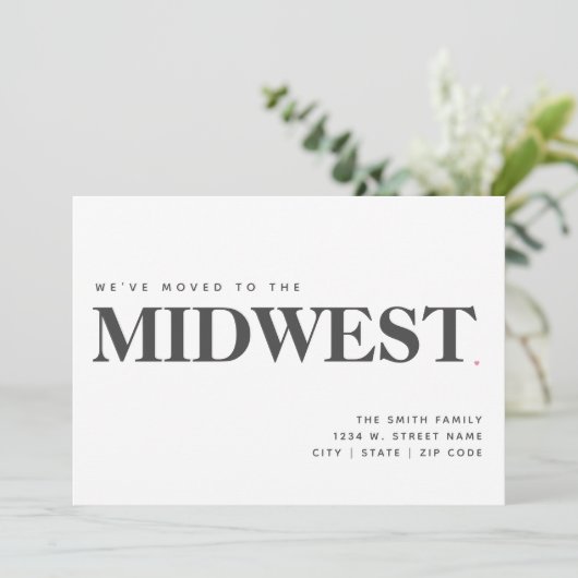 We hebben de Midwest New Home Modern aankondiging  (Staand voorkant)