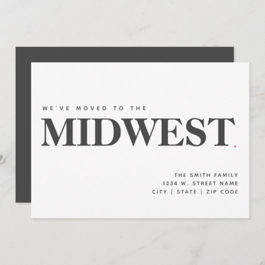 We hebben de Midwest New Home Modern aankondiging (Voorkant / Achterkant)