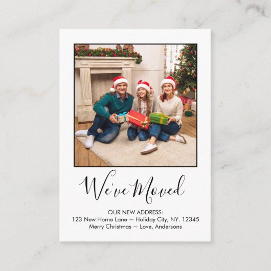 We hebben de minimalistische aangepaste fotovakant informatiekaartje (Voorkant)