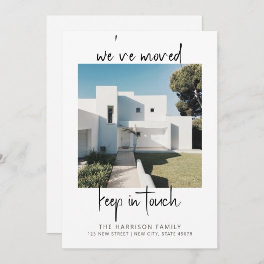 We hebben de Modern Foto Moving Announcement verpl Aankondiging (Voorkant / Achterkant)