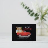 We hebben de moderne gezinsverhuisaankondiging ver visitekaartje (Staand voorkant)