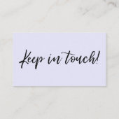 We hebben de moderne handschrift Lavendel Kaart ve Visitekaartje (Achterkant)