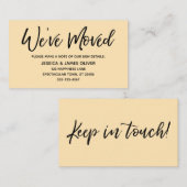 We hebben de moderne handschrift peach insert Kaar Visitekaartje (Voorkant / Achterkant)