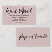 We hebben de moderne handschrift stoffige Rozen Ka Visitekaartje (Voorkant / Achterkant)