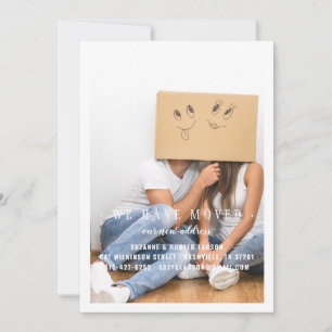 We hebben de moderne minimale foto verplaatst aankondiging