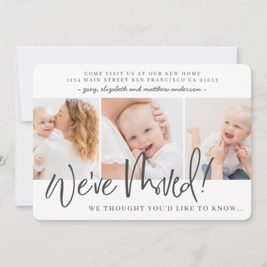 We hebben de Moderne New Home Announcement Kaart v (Voorkant)