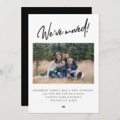 We hebben de moderne simpele foto verplaatst aankondiging (Voorkant / Achterkant)