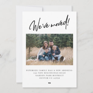 We hebben de moderne simpele foto verplaatst aankondiging