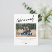 We hebben de moderne simpele foto verplaatst aankondigingskaart (Staand voorkant)