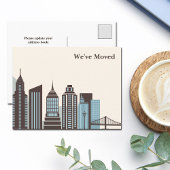 We hebben de moderne skyline van de stad verplaats aankondigingskaart