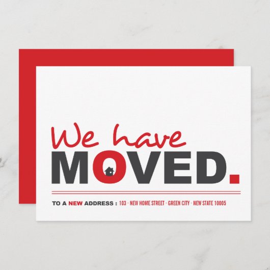 We hebben de 'Moving Announcement Housewarming Par Kaart (Voorkant / Achterkant)