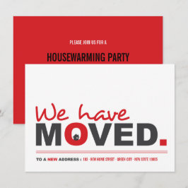 We hebben de 'Moving Announcement Housewarming Par Kaart