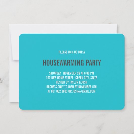 We hebben de 'Moving Announcement Housewarming Par Kaart (Achterkant)