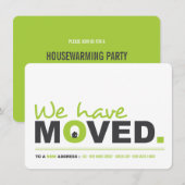 We hebben de 'Moving Announcement Housewarming Par Kaart (Voorkant / Achterkant)