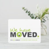 We hebben de 'Moving Announcement Housewarming Par Kaart (Staand voorkant)