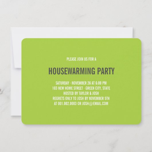 We hebben de 'Moving Announcement Housewarming Par Kaart (Achterkant)