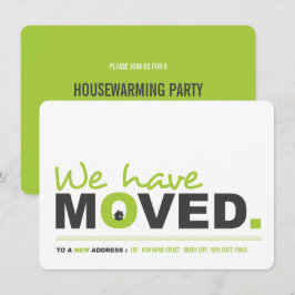 We hebben de 'Moving Announcement Housewarming Par Kaart