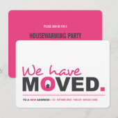 We hebben de 'Moving Announcement Housewarming Par Kaart (Voorkant / Achterkant)