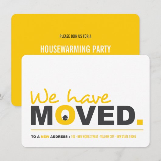 We hebben de 'Moving Announcement Housewarming Par Kaart (Voorkant / Achterkant)