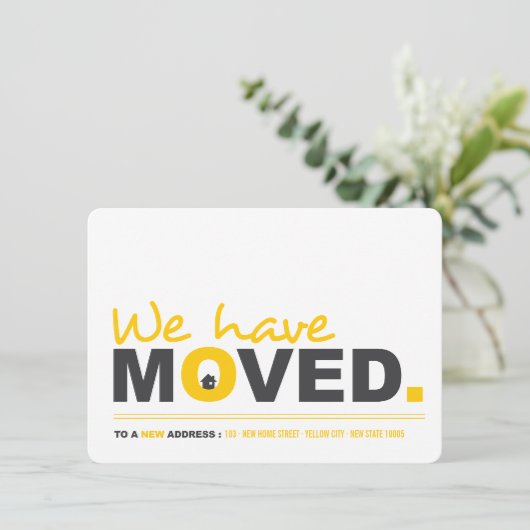 We hebben de 'Moving Announcement Housewarming Par Kaart (Staand voorkant)