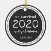 We hebben de naam grijs van 2020 overleefd keramisch ornament (Voorkant)