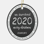 We hebben de naam grijs van 2020 overleefd keramisch ornament (Links)