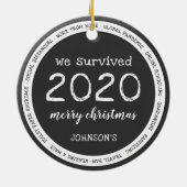 We hebben de naam grijs van 2020 overleefd keramisch ornament (Achterkant)