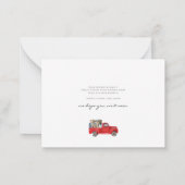 We hebben de New Address Red Truck Moving Notitiekaartje (Achterkant)