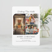 We hebben de New Halls kerstbeweging verplaatst Feestdagenkaart (Staand voorkant)