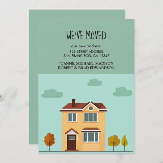 We hebben de New Home bewegende aankondiging verpl (Voorkant / Achterkant)