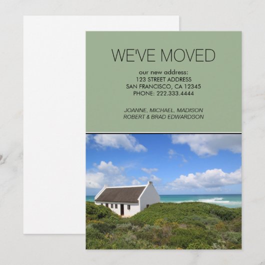 We hebben de New Home bewegende foto-aankondiging Aankondiging (Voorkant / Achterkant)