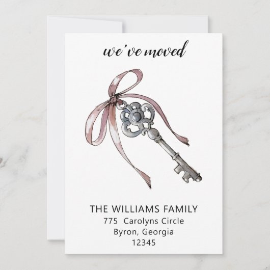 We hebben de 'New House Key Moving Announcement' v (Voorkant)