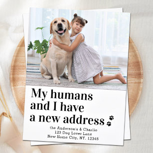 We hebben de nieuwe foto van het Adres Dog Pet Bew Aankondigingskaart