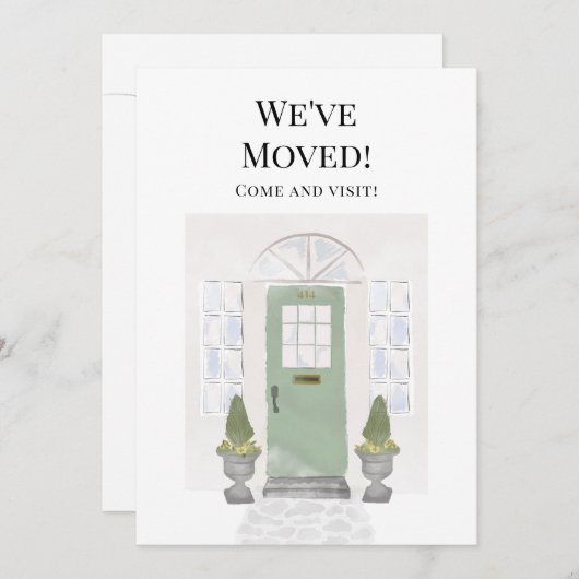 We hebben de nieuwe groene deur voor Waterverf thu Aankondiging (Voorkant / Achterkant)